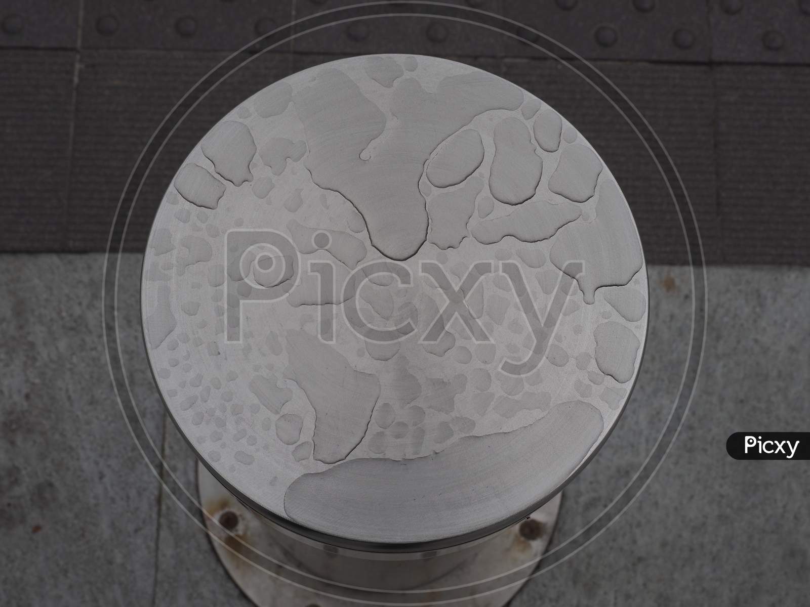 Grey Steel Texture With Drops Of Water Background