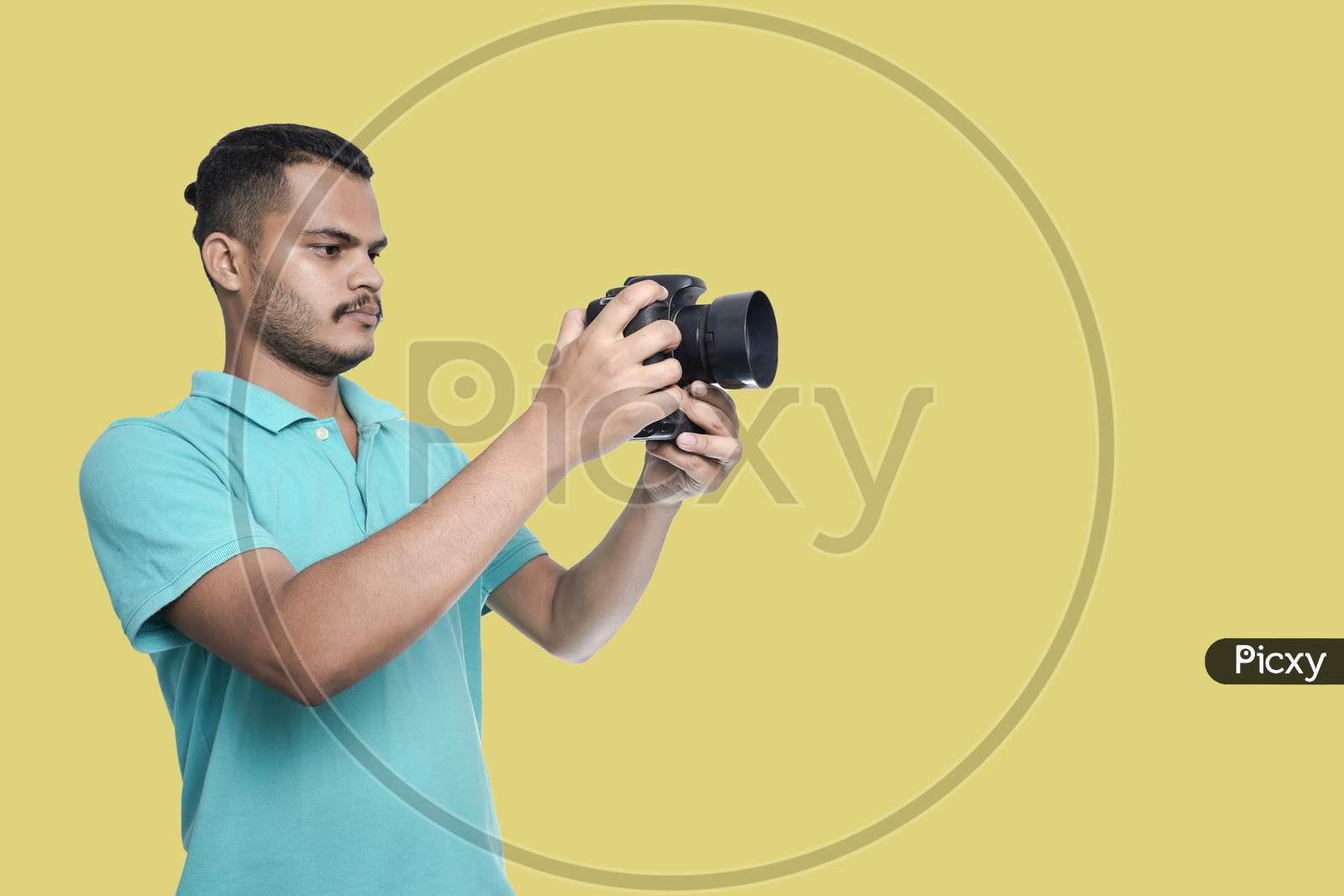 young Indian men with camera