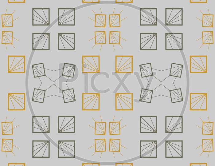 Abstract Geometry Seamless Pattern Squares
