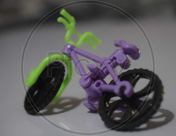 Toy cycle placed with white background