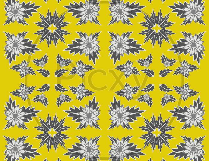Floral Damask. Seamless Textile Pattern