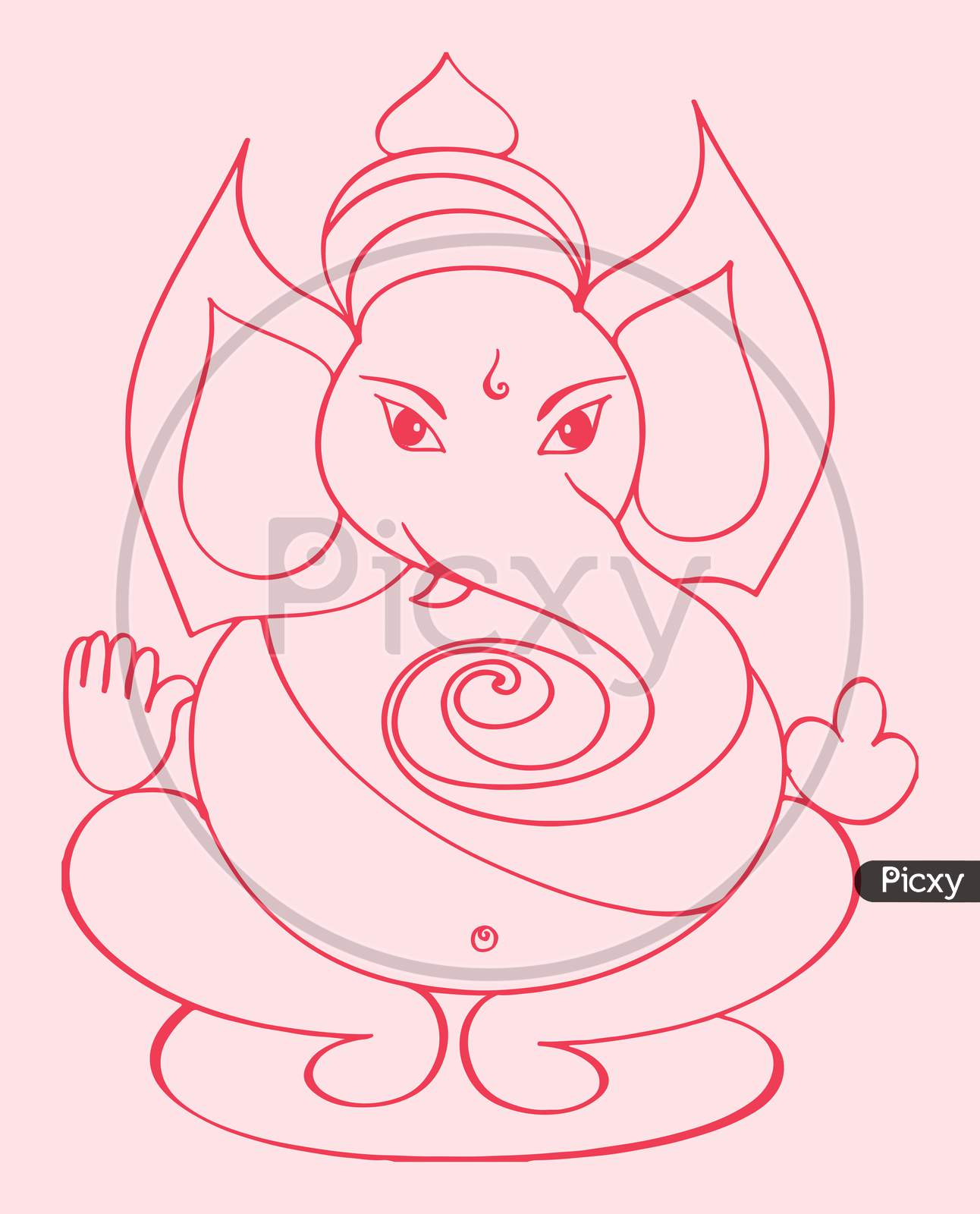 GANESHA DRAWING EASY/GANESH CHATURTHI INDIAN FESTIVAL DRAWING /LORD GANPATI  DRAWING EASY STEPS | Basic drawing, Easy drawings, Clay art projects