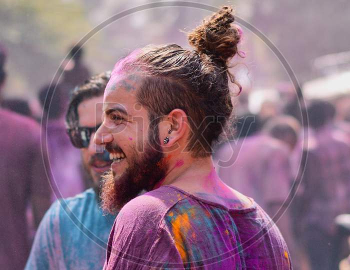 Holi Celebrations by people from Israel in Hampi
