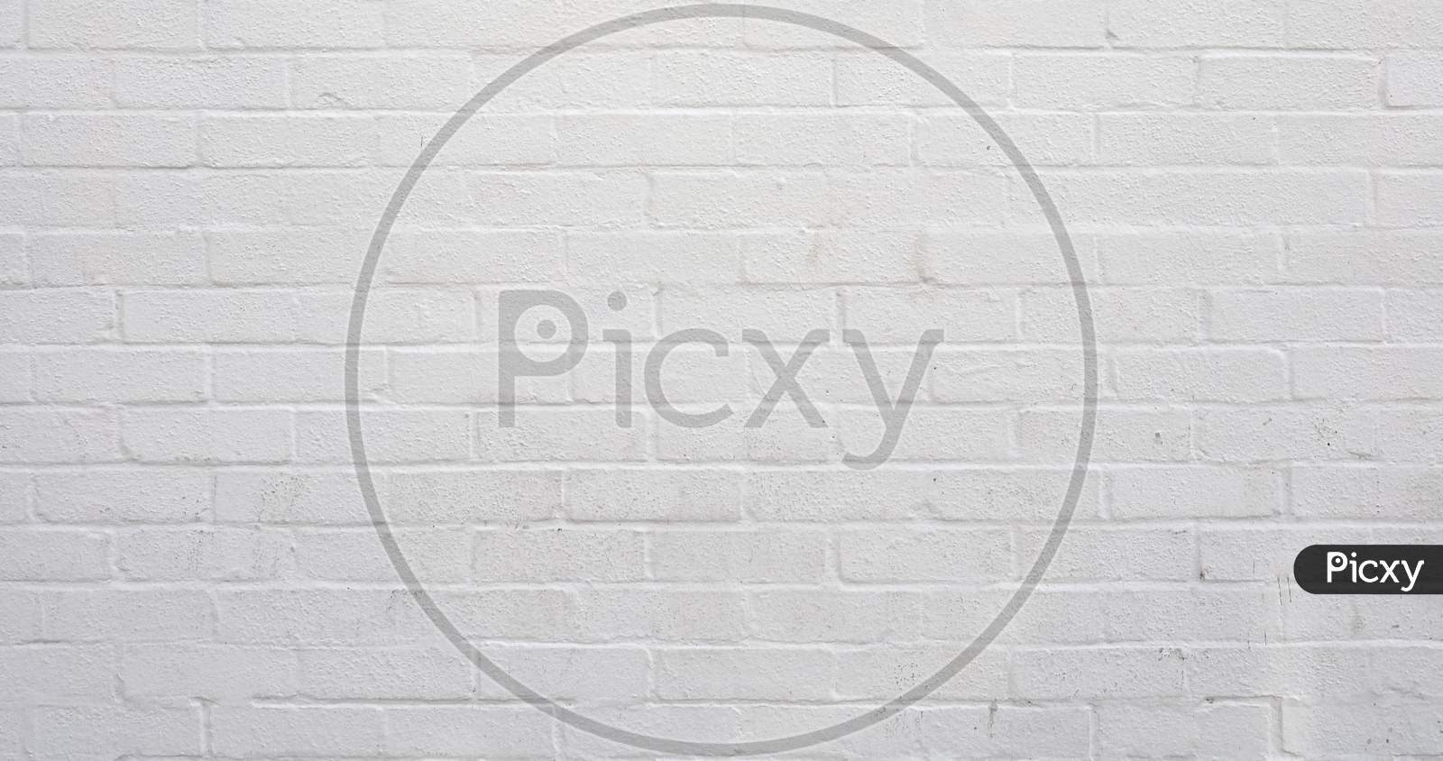 Wide 4K White Brick Texture Background