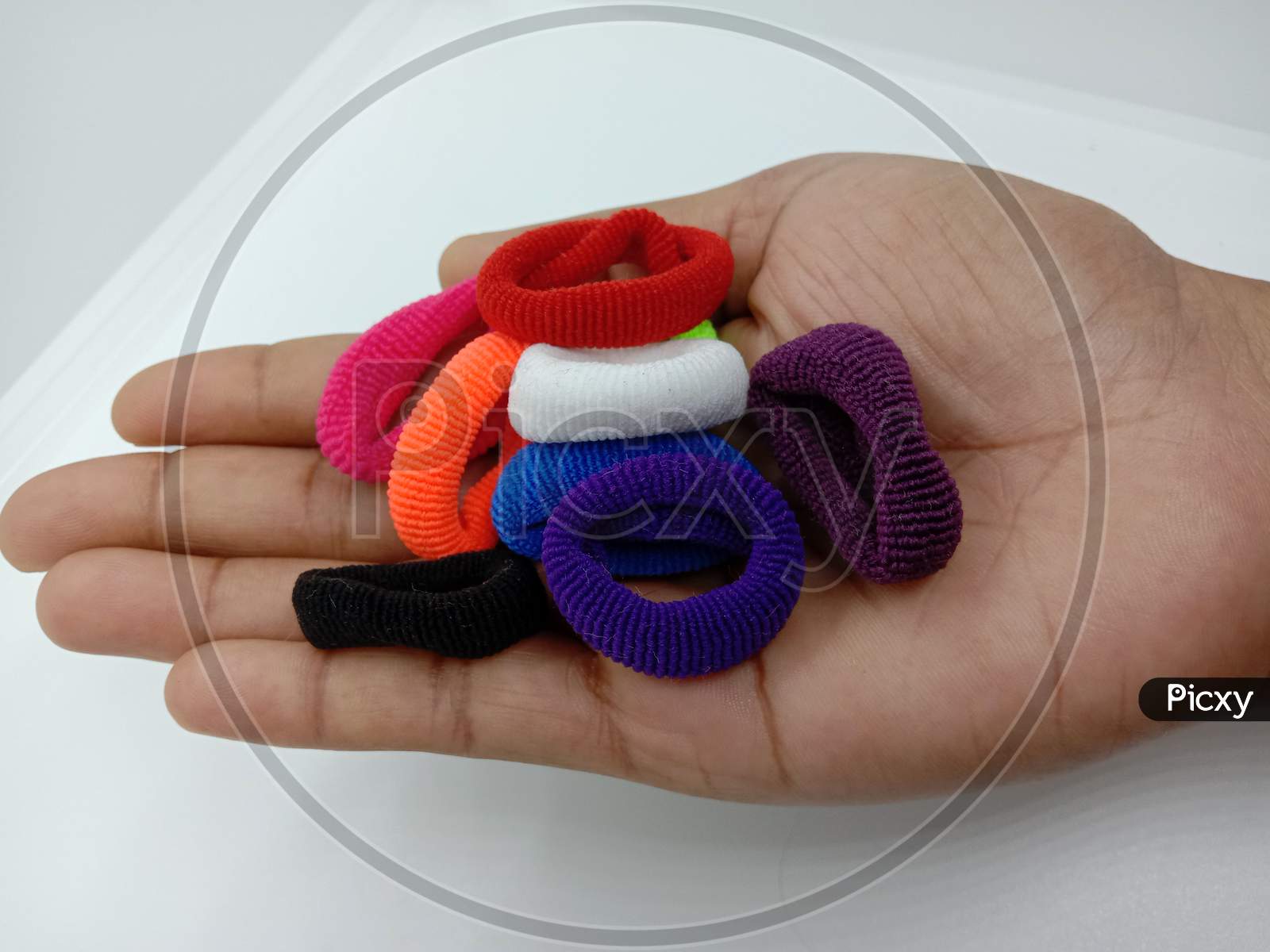 Multiple Colored Rubber Hair Band