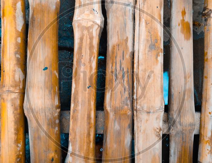 Dry Bamboo Wood Wall Texture