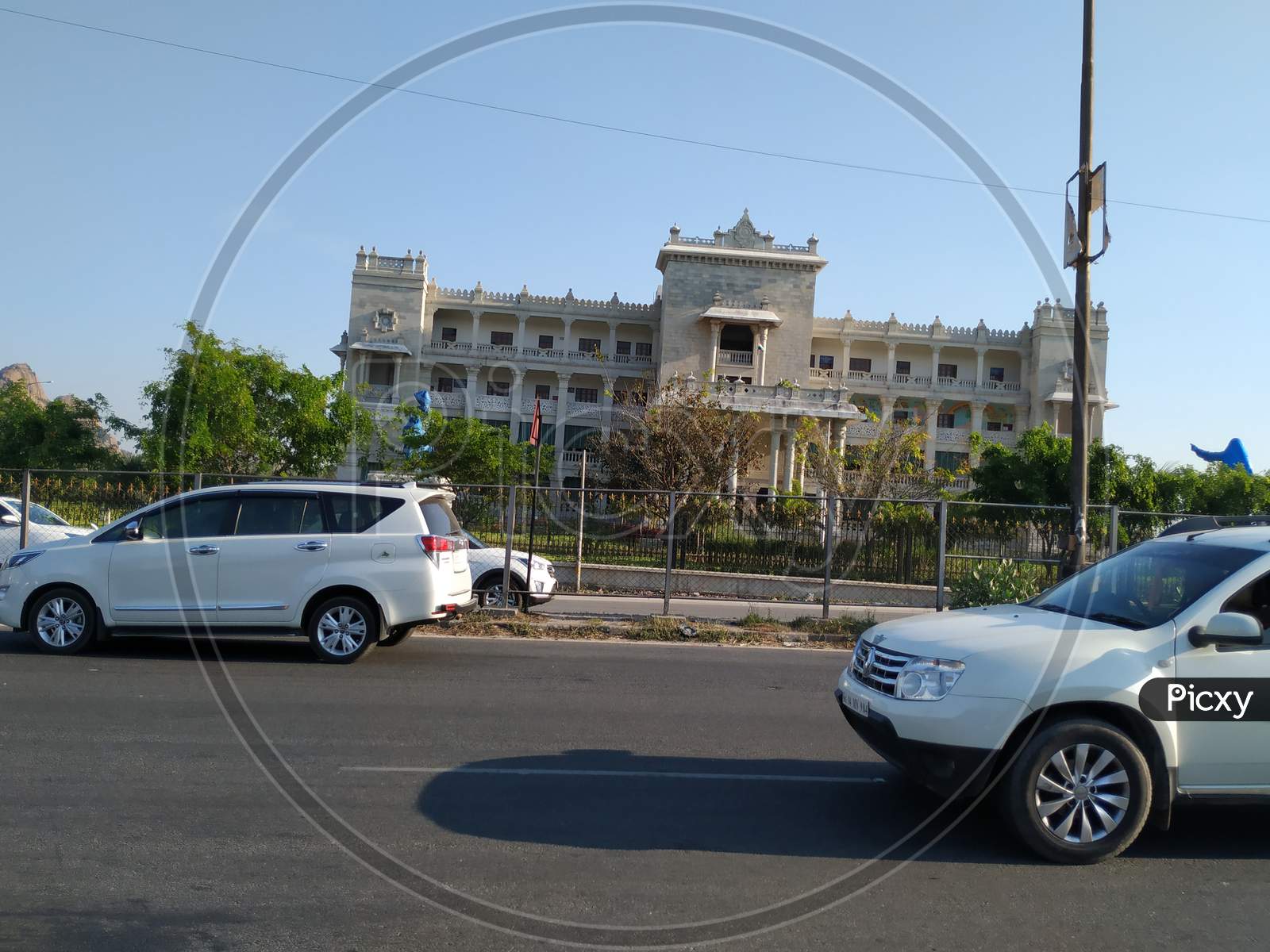 image-of-closeup-of-mini-vidhana-soudha-ramanagara-district-office-view