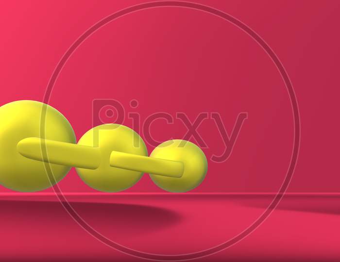 Pink yellow pastel color minimal studio background. Abstract 3d geometric shape object illustration render Display. Beautiful luxury background for advertising. 3d illustration, 3d rendering.