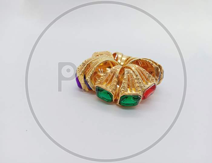 Multiple Colored Man Ring Stock