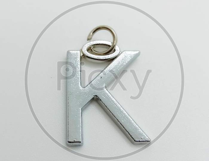 Metal Alphabet Locket Closeup For Man
