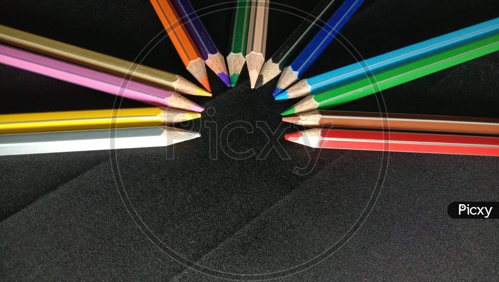 Multiple Colored Wooden Pencil Stock