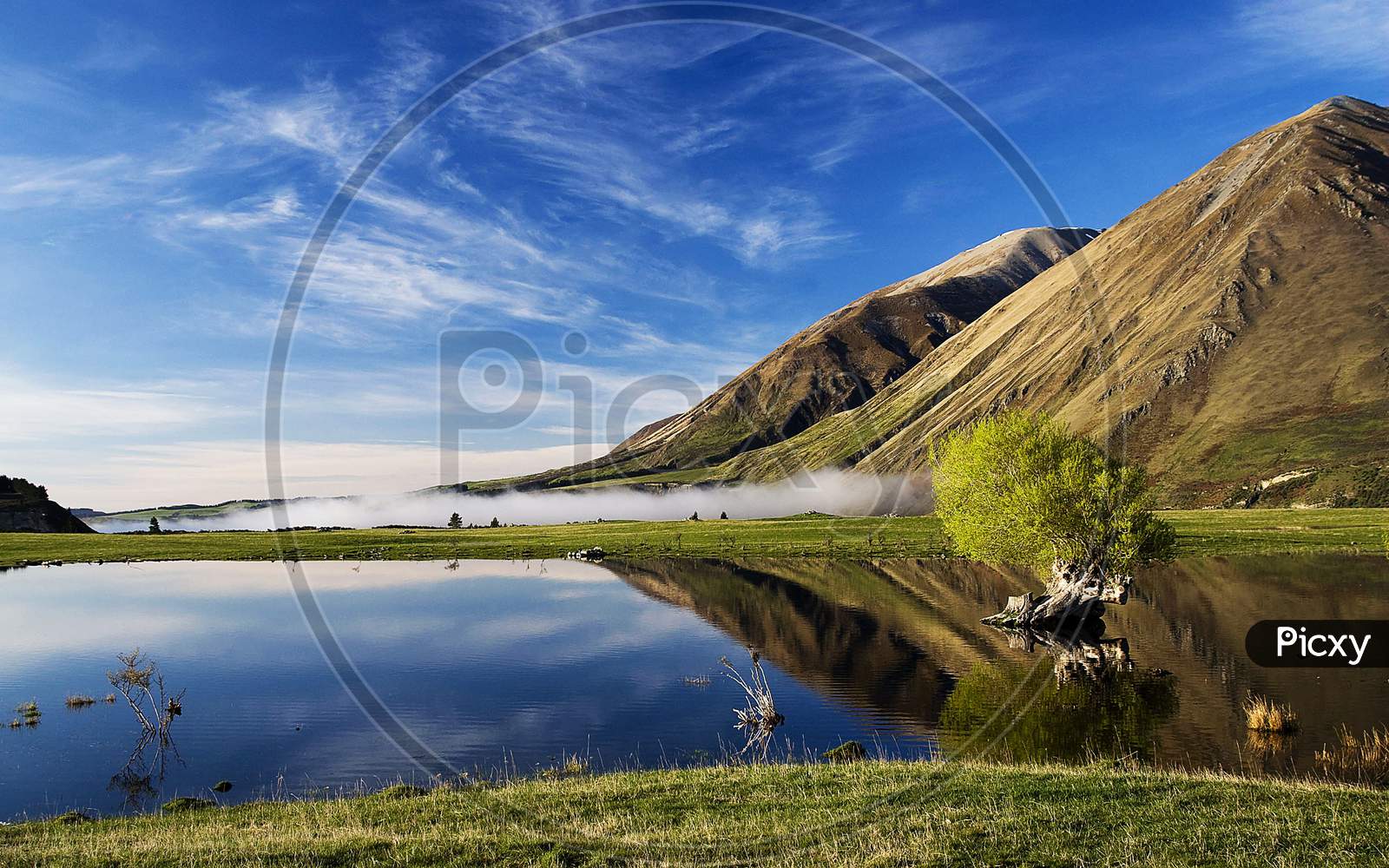 Mountains And A Lake in New Zealand, Landscape