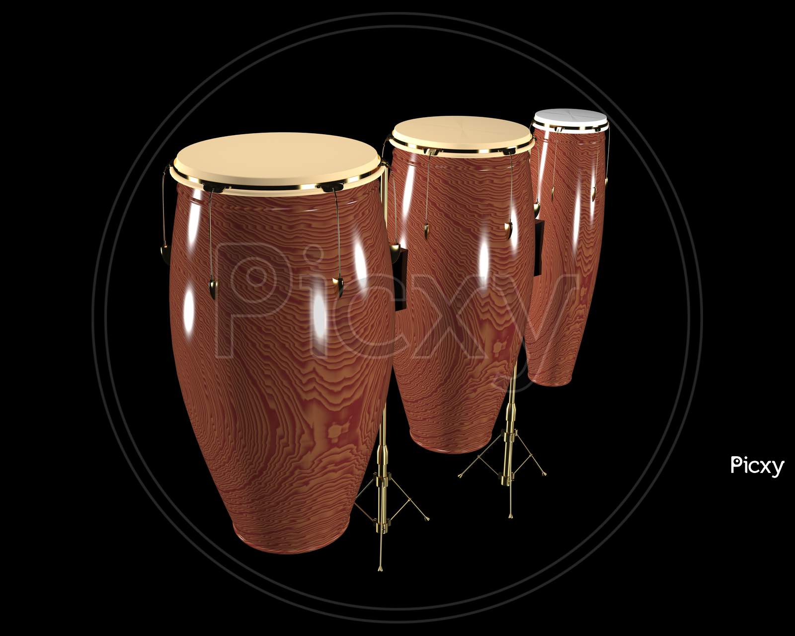 The Conga is the middle size and is traditionally used to play middle drum parts