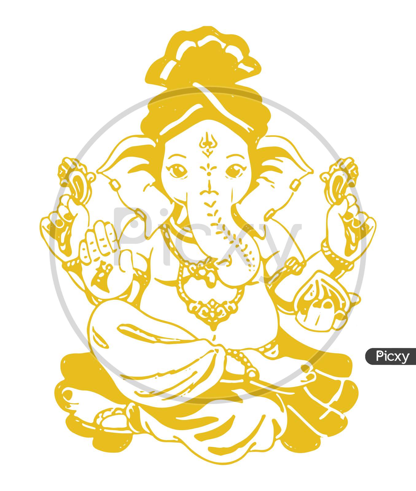 Ganesha Outline png images | PNGWing