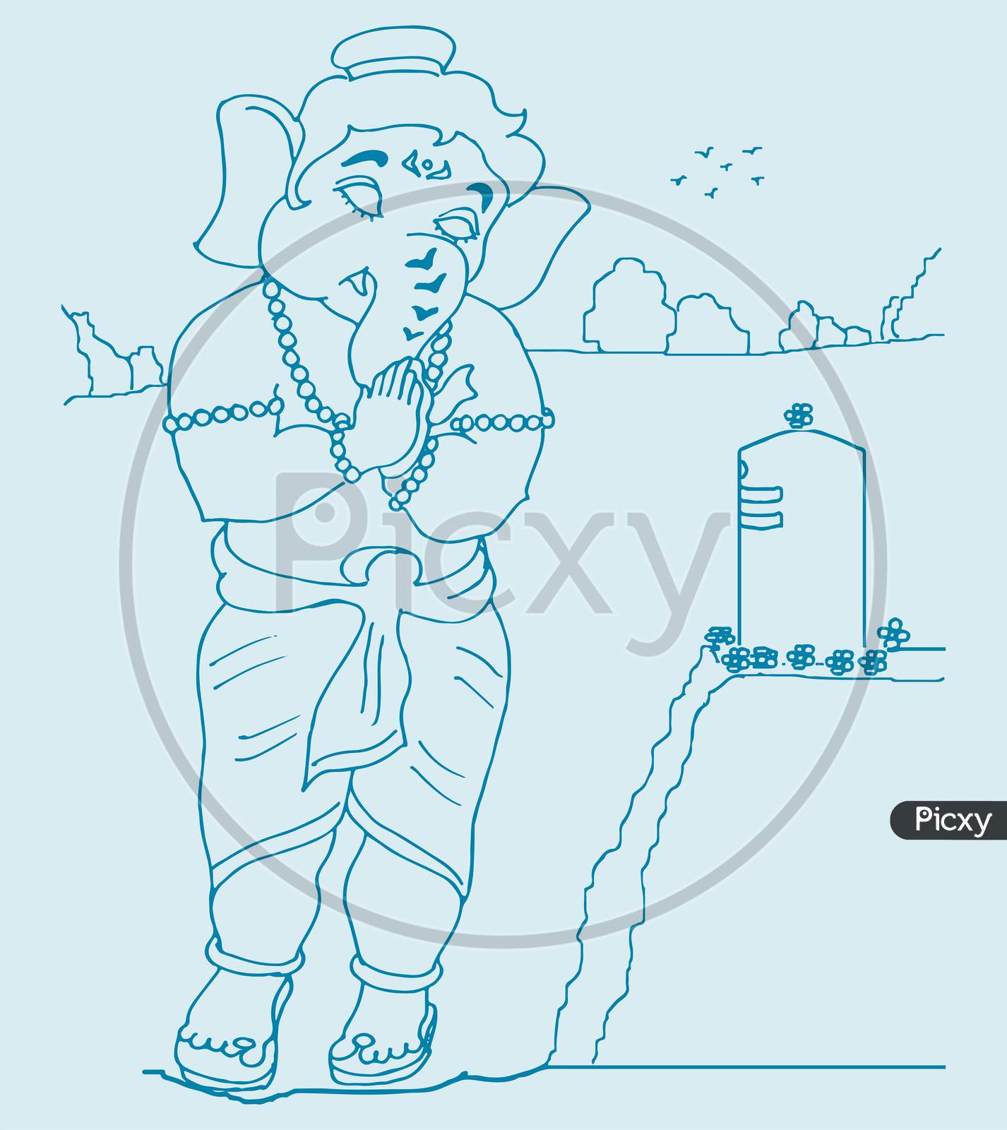 Ganesha Drawing Stock Photos and Images - 123RF