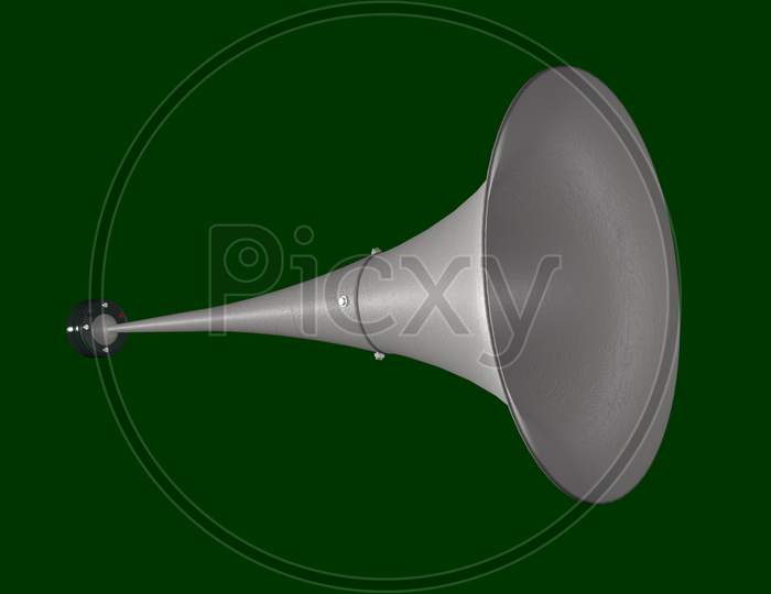 horn speaker 3d illustration