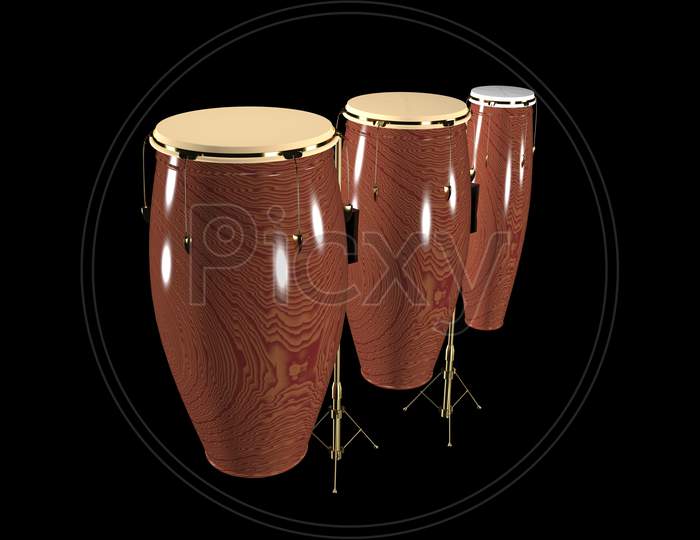 The Conga is the middle size and is traditionally used to play middle drum parts