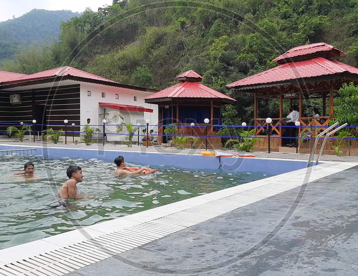 Swimming Pool at Sangri Resort, Seppa