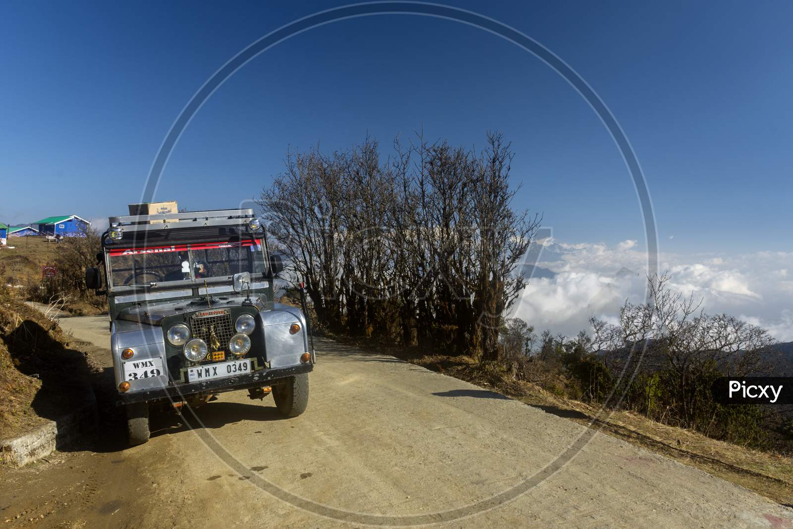 4Th March, 2020, Meghma, West Bengal, India: A Old Land Rover Car Parked Beside A Road At Tonhlu, West Bengal, India.