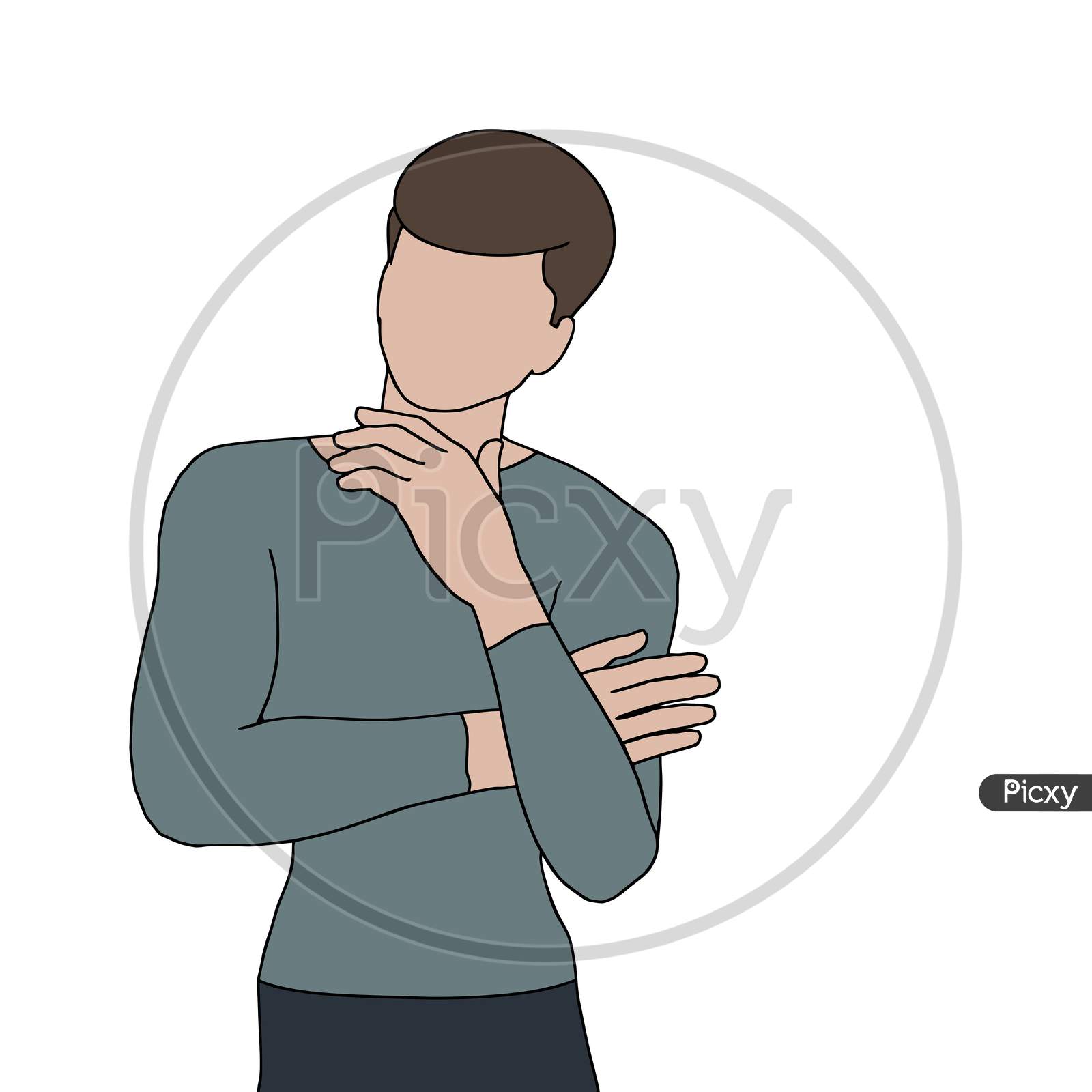 Miserable Depressed Man Sitting And Thinking Man In A Thinker Pose 3d Model  Of Man Vector Stock Illustration - Download Image Now - iStock