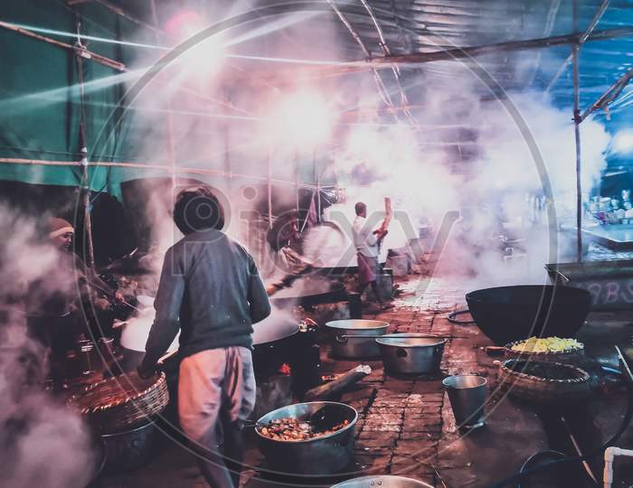 Food preparation for migrant ....somewhere in Calcutta