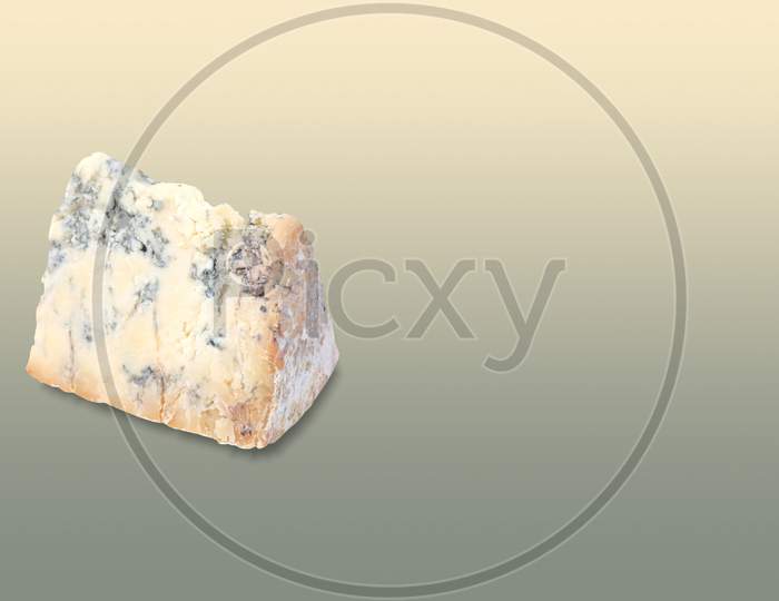 Stilton Cheese Over Matching Colour Background