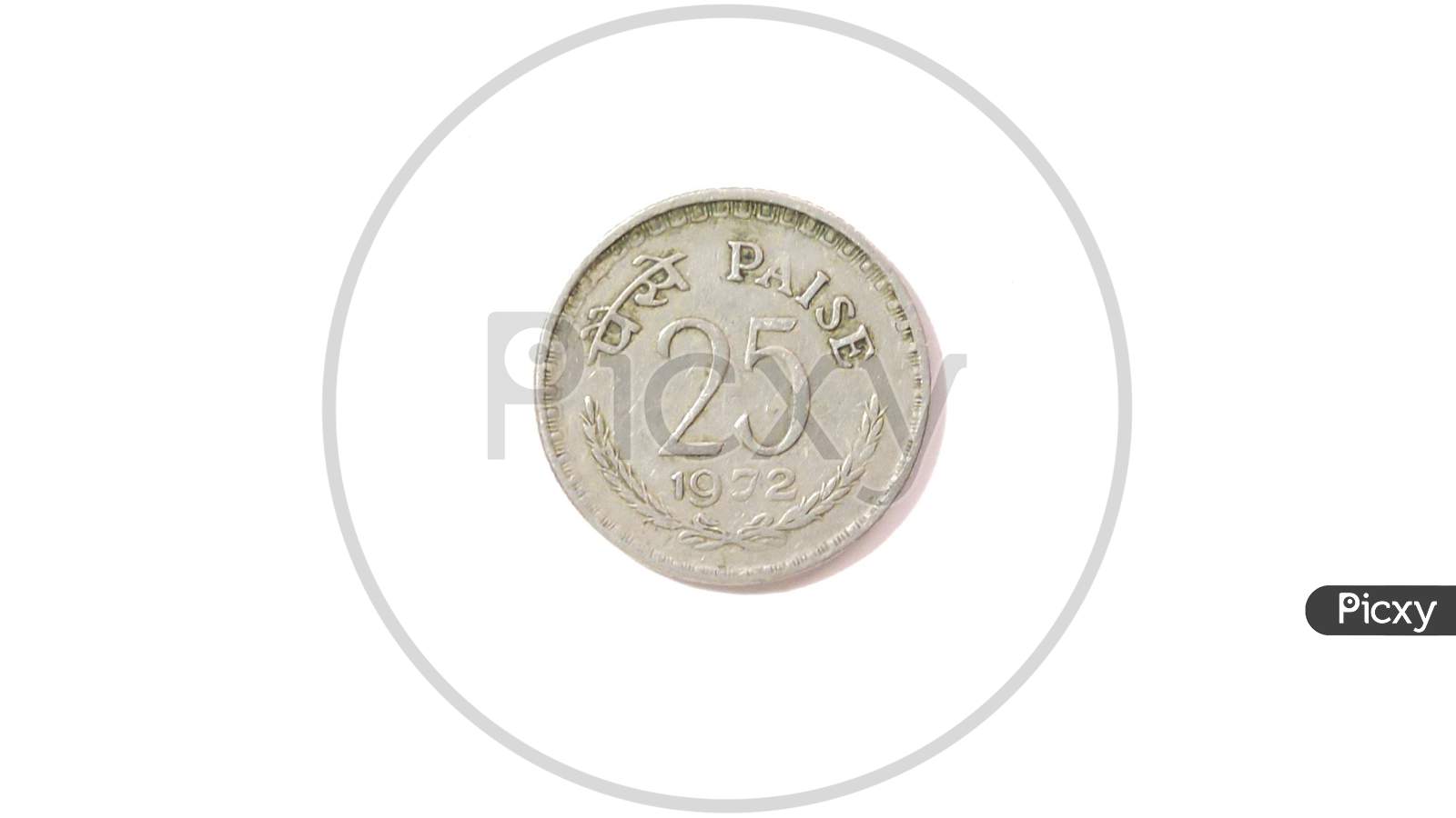 Indian 25 paisa coin of 1972