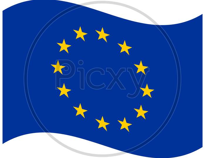 Waving Flag Of Europe