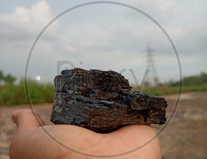 coal in hand