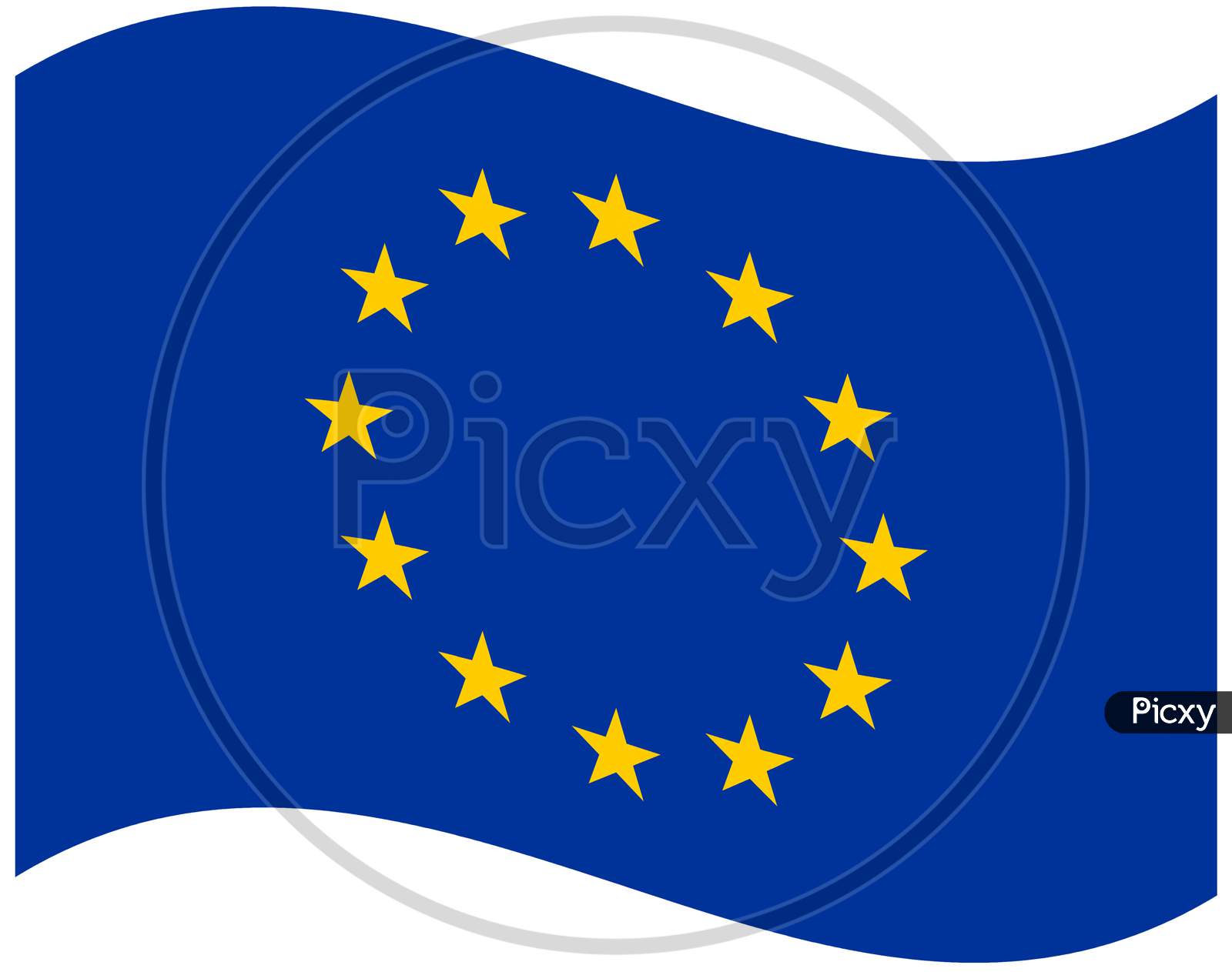 Waving Flag Of Europe