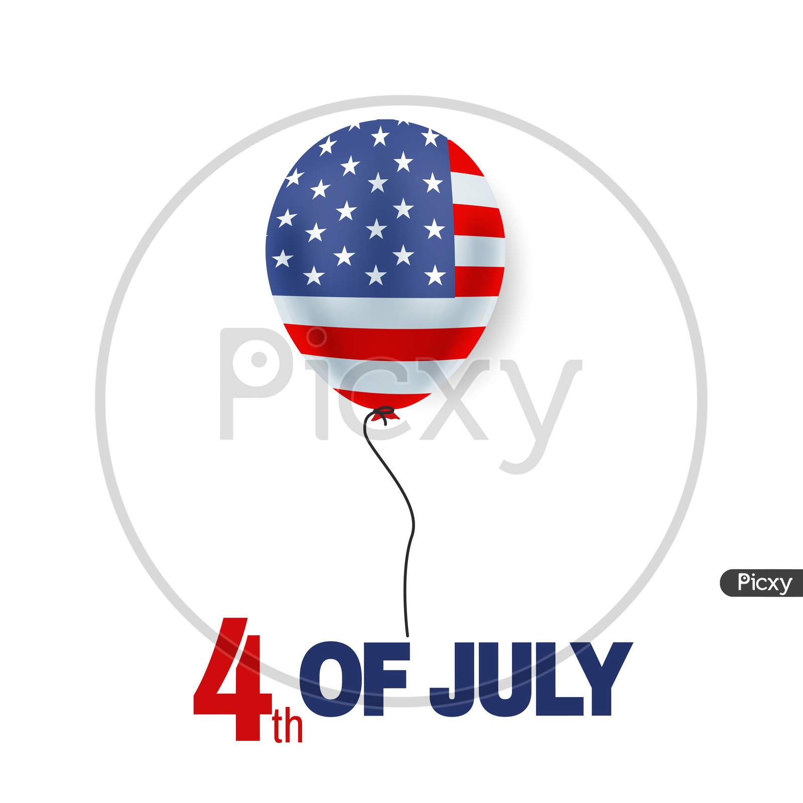 Fourth of July background, USA Independence Day 4th of July typographic design USA