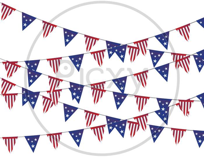 Fourth of July. 4th of July holiday banner. American Independence Day Party celebration.