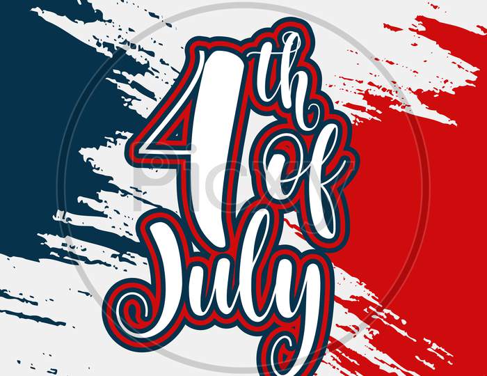 Fourth of July background, USA Independence Day 4th of July typographic design USA