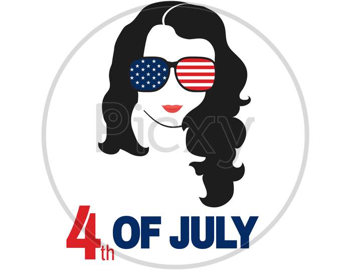 Happy 4th Of July American Independence Day. Festive vector illustration EPS 10.