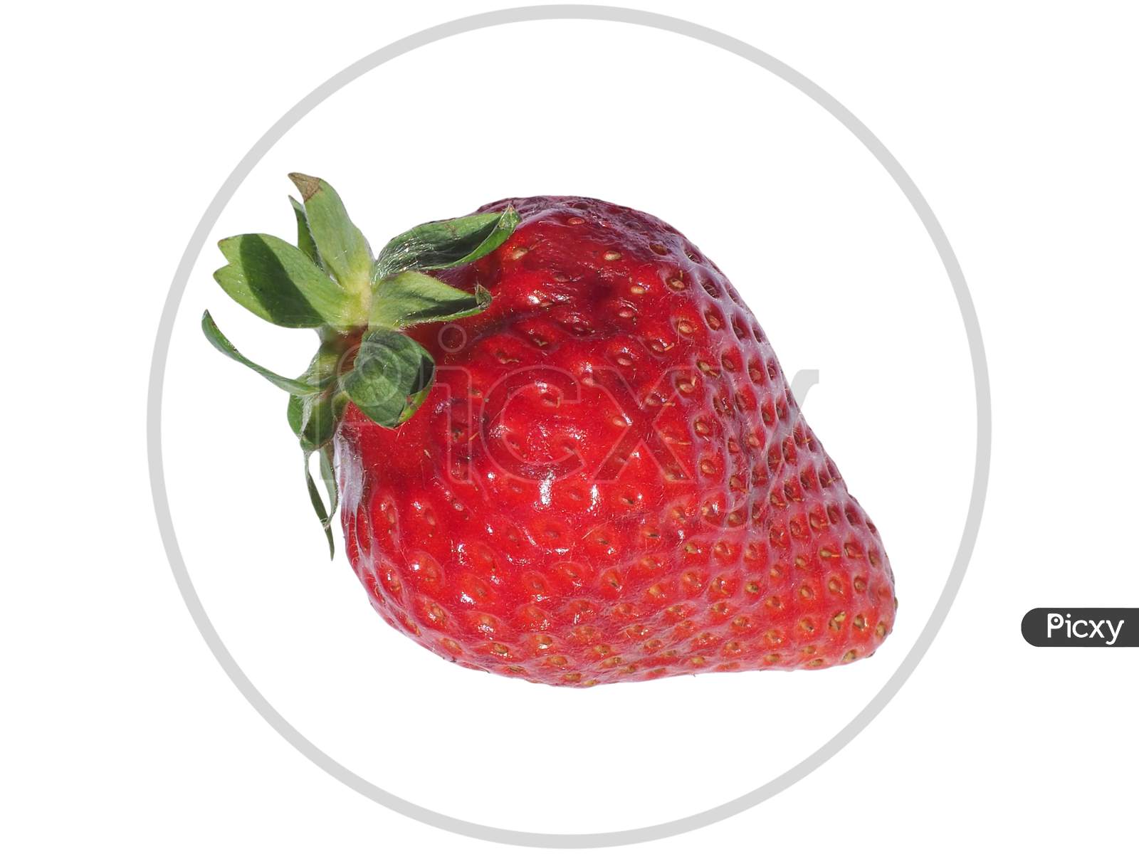 Strawberry Fruit Isolated Over White
