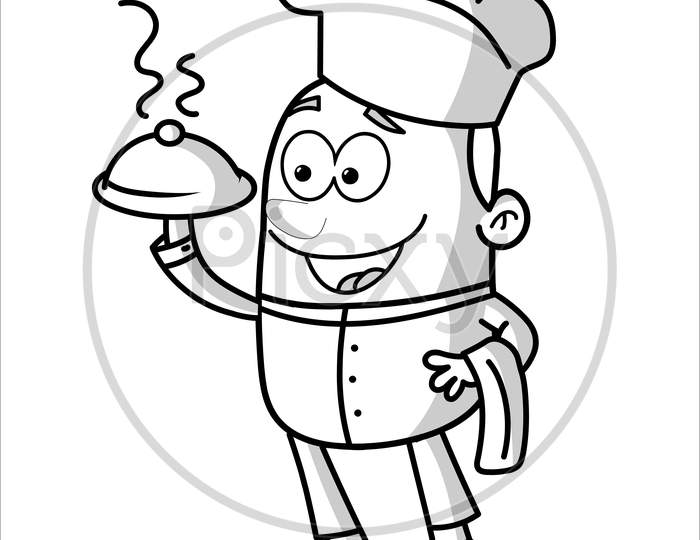 Chef Stick Figure Cartoon