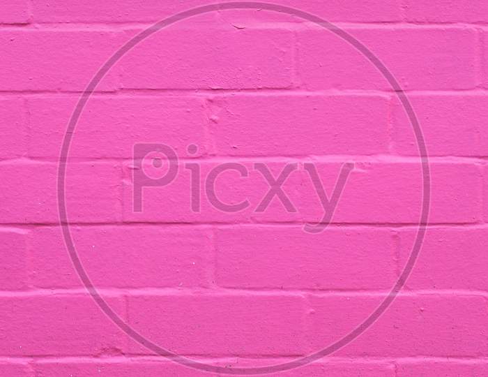 Wide 4K Pink Brick Wall Background