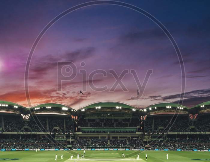 cricket stadium evening view