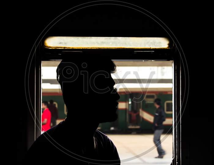 Silhouette Motion Of Local Train Passenger I Captured This Image On 19 February 2019 From Dhaka, Bangladesh, South Asia
