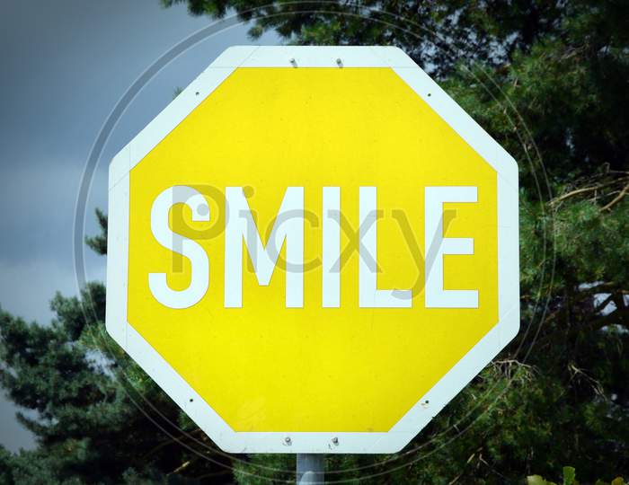 smile board on road