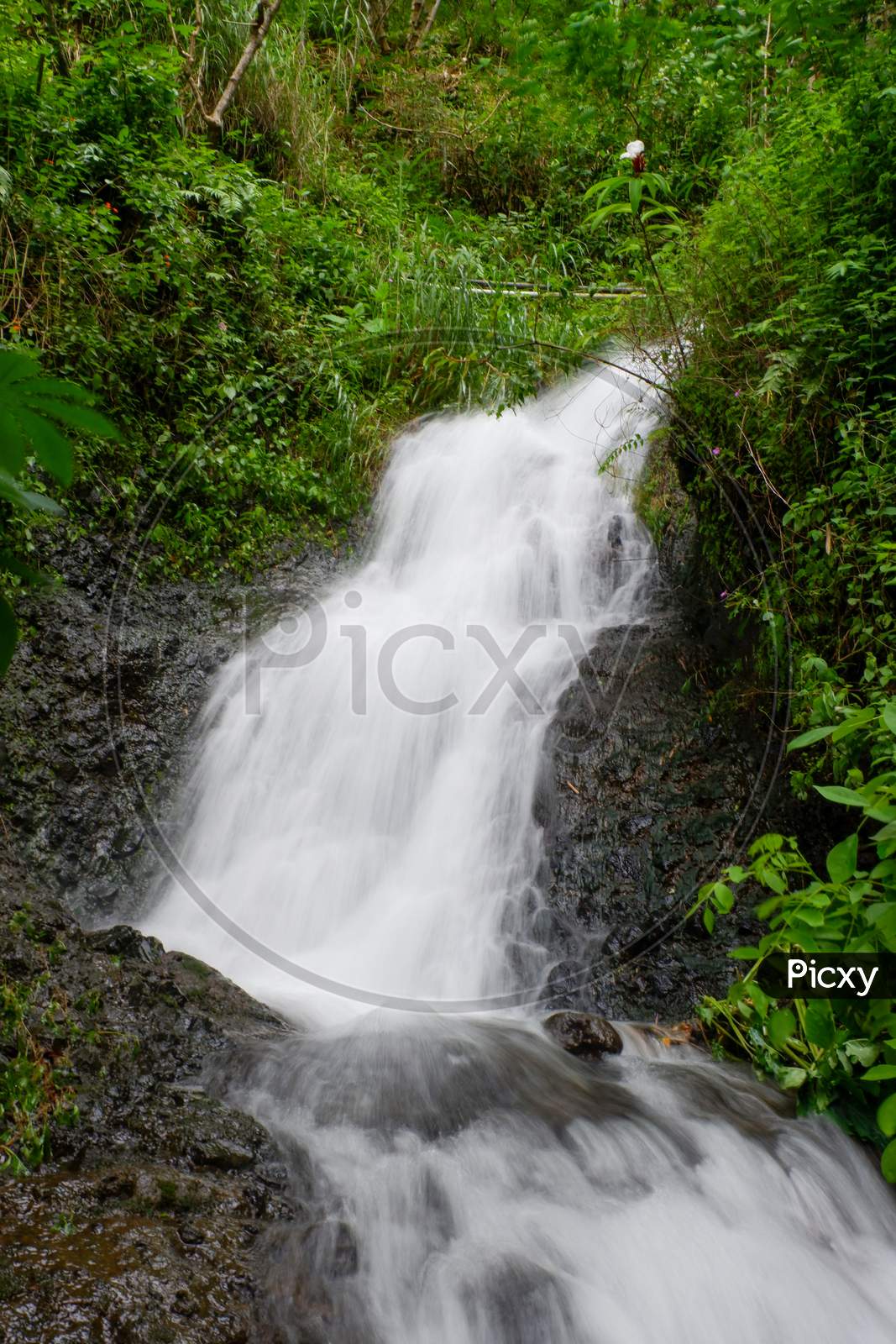 Photo Of A Waterfall That Is Not Too Heavy