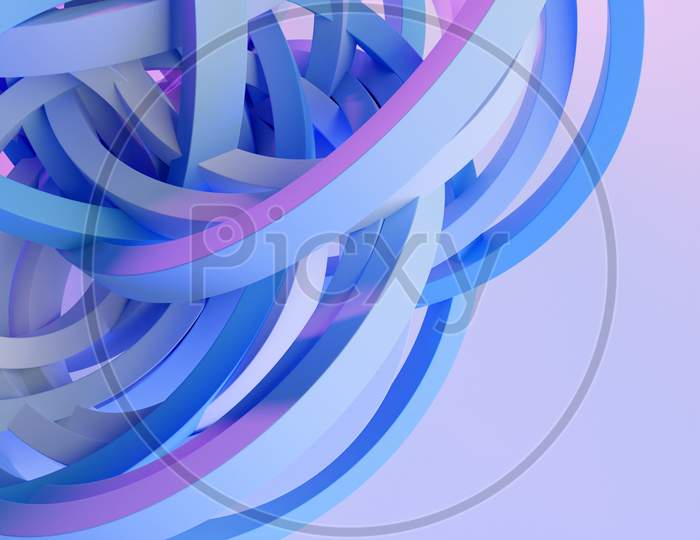 3D Illustration Blue  Abstract Background With Geometric Figure. Background Design. Abstract And Colorfull Illustration