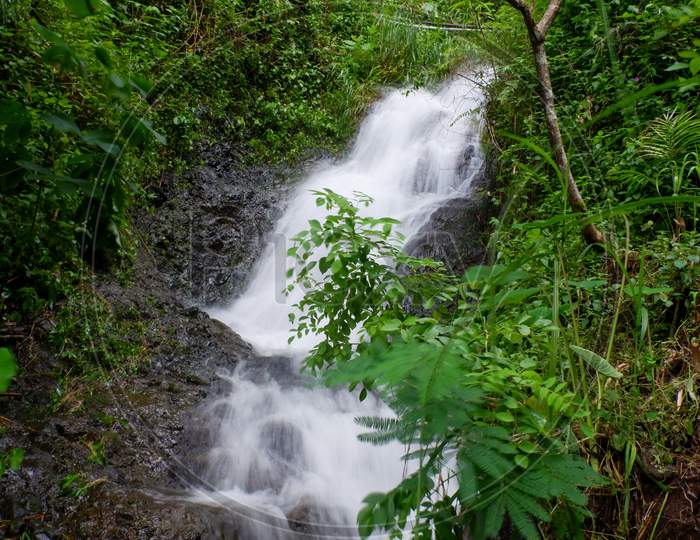 Photo Of A Waterfall That Is Not Too Heavy
