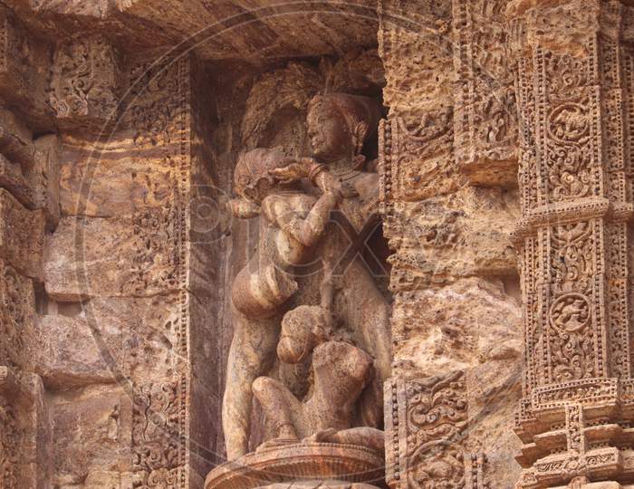 The erotic sculptures of Konark Sun Temple representing kamasutra