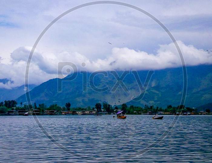 Mountains And Dal Lake, Srinagar
