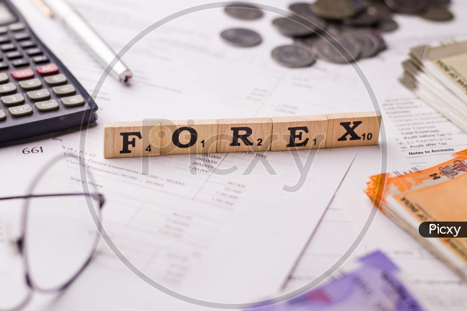 Assam, india - April 19, 2021 : Forex logo on phone screen stock image.