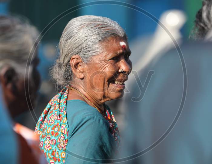 Indian Old Women rural area