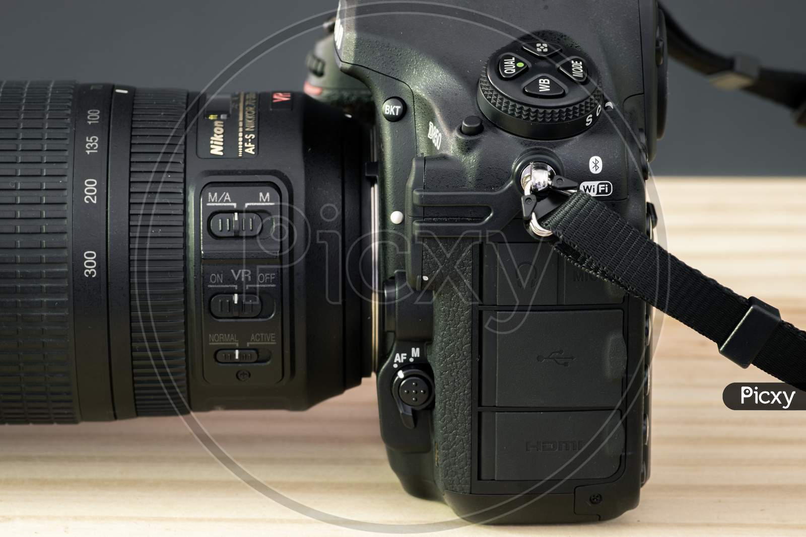 Galle, Sri Lanka - 02 17 2021: Nikon D850 Side View With A Lens, Featuring Bsi Cmos Sensor With No Optical Low Pass Filter With Expeed 5 Processor, Build With Extremely Durable Rugged Magnesium Alloy