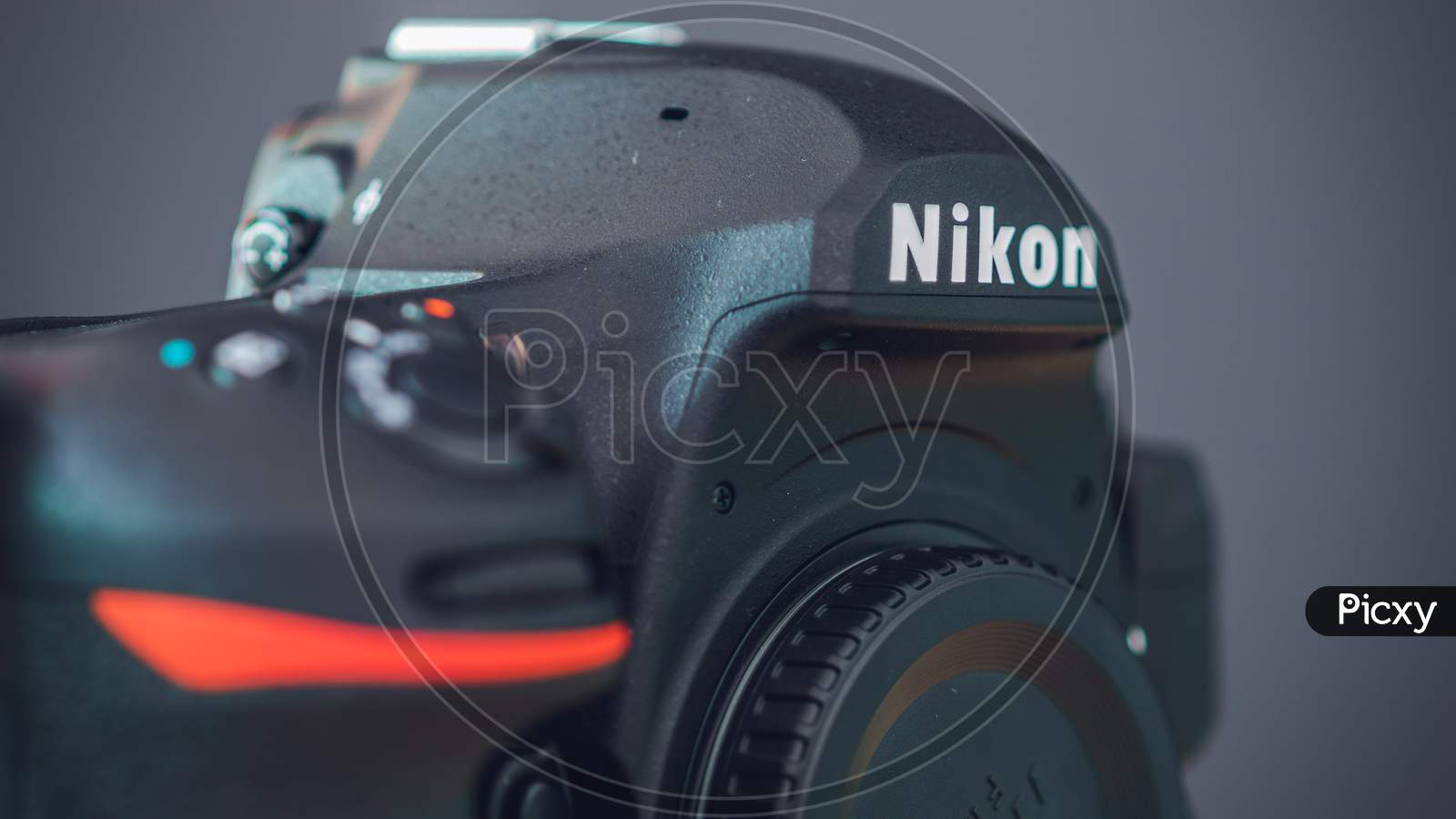 Galle, Sri Lanka - 02 17 2021: Nikon D850 Dslr Body With Camera Body Cap, Grip And Front Dials, And On-Off Switch Close Up. Highest Built Quality Modern Professional Consumer Dslr Camera Body,