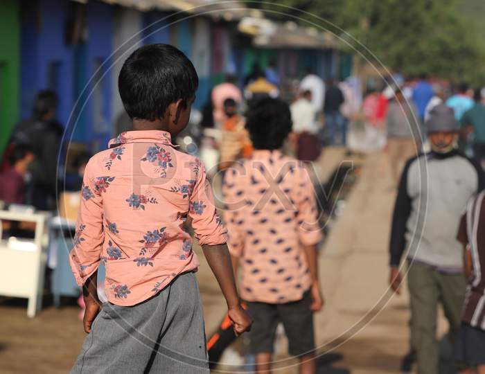 Indian Children watching
